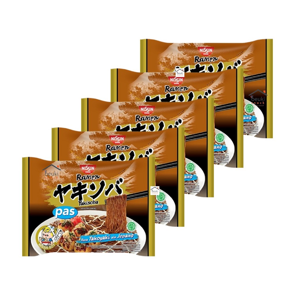 

5PCS Nissin Takoyaki Ramen Goreng Porsi Pas Ala Jepang