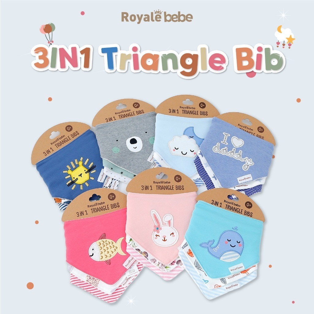 Royale Bebe - Bib Bayi (3in1 Bib Segitiga) New Model (106438)