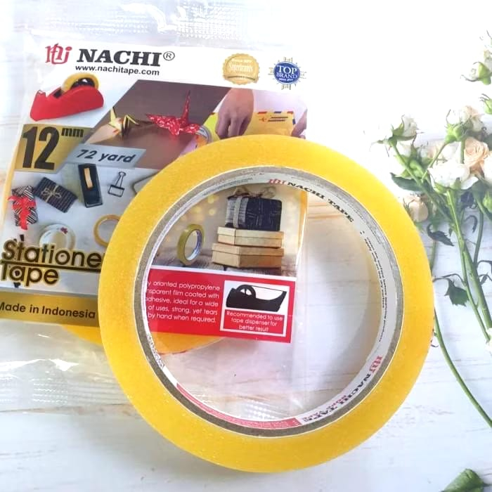 

NACHI Isolasi Bening NACHI Tape1\2 inch 12mm x 72 yard dan 24mm x72 yard