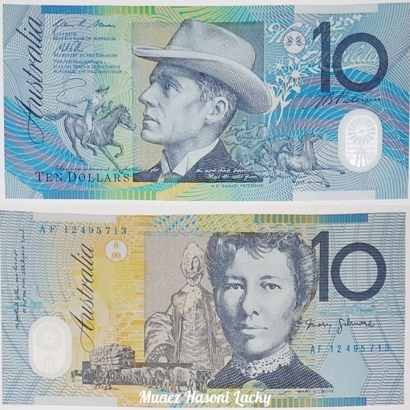 Koleksi Australia Pecahan 10 Dolar Old Series Polymer
