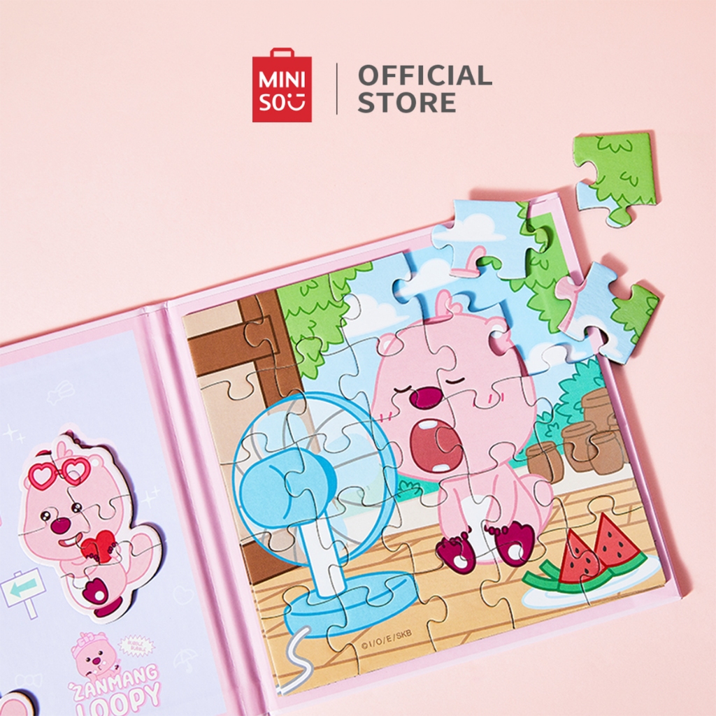 Miniso x Zanmang Loopy Collection Puzzles Membingungkan DIY Story Book Teka -teki Mainan Majelis Ana