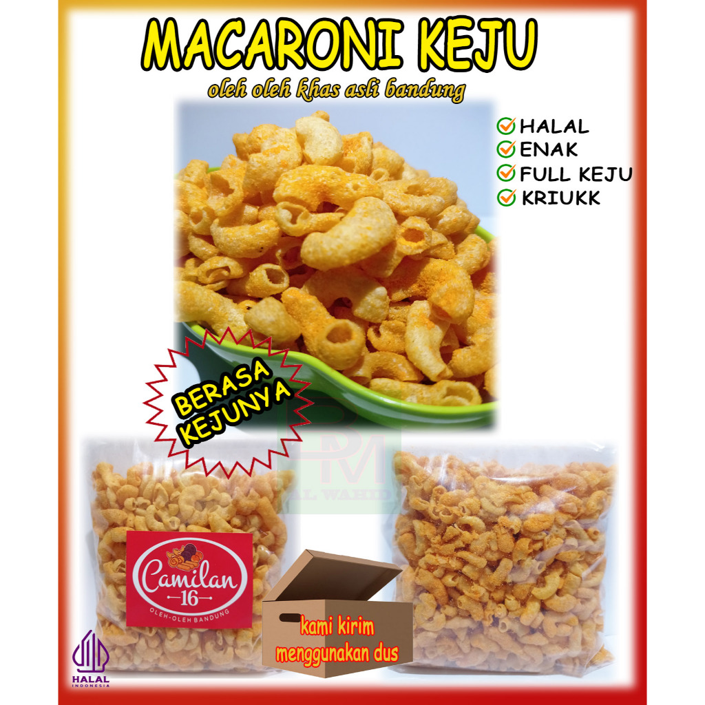 

Macaroni Makroni Rasa Keju super Kriuk kemasan 125 gram asli bandung