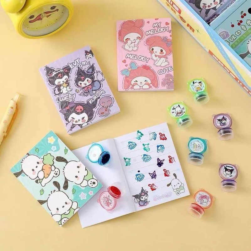 

[PREMIUM] SET NOTEBOOK & 2 STAMP MOTIF SANRIO / BUKU TULIS SANRIO LUCU DENGAN STEMPEL