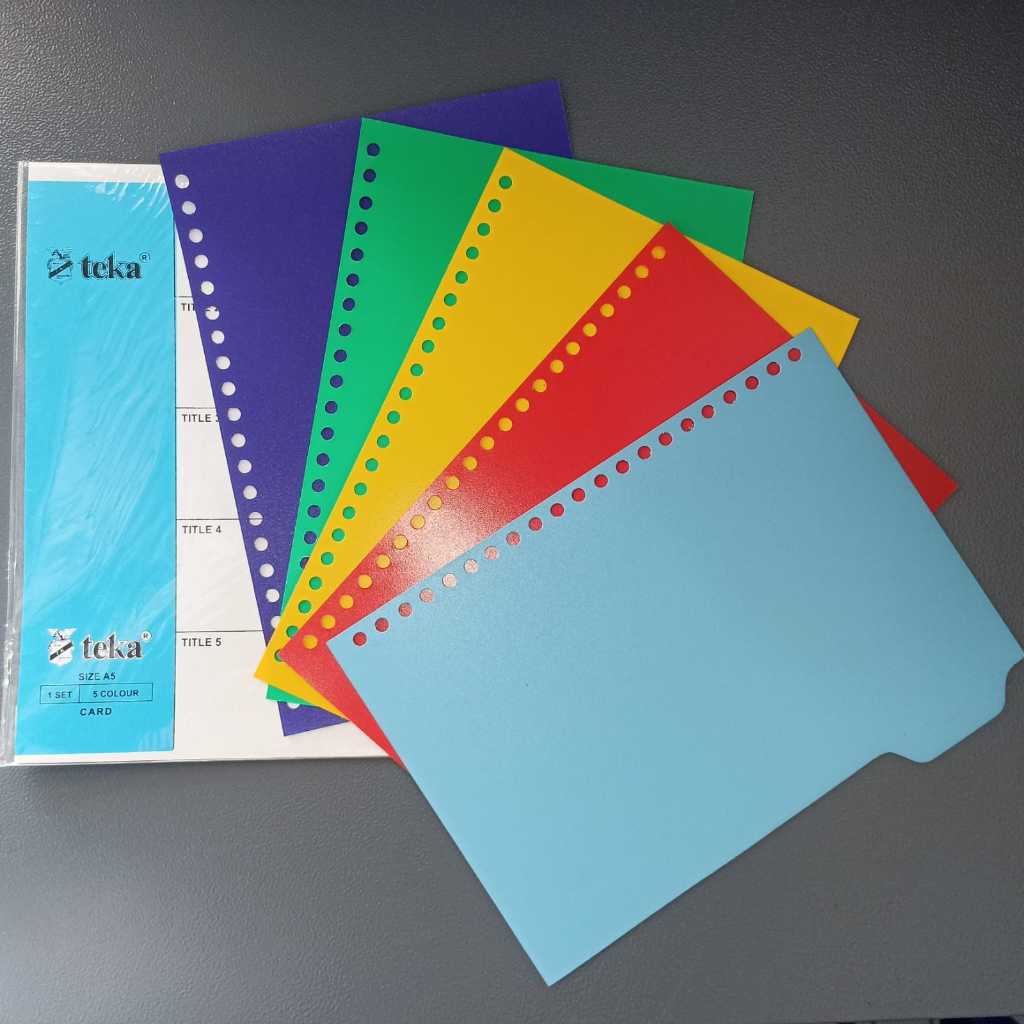 

TEKA - LOOSE LEAF DIVIDER - Index Loose Leaf Binder - Pembatas Binder A5 B5 A4 - TKA0045S - ATJ