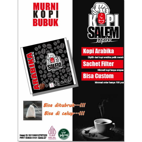 

KOPI SALEM Arabika Bubuk Murni Sachet Filter (10 gram)