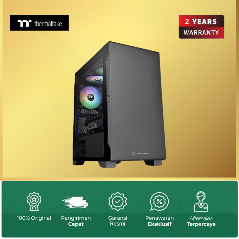 Casing Thermaltake Case S100 TG Black - Micro ATX