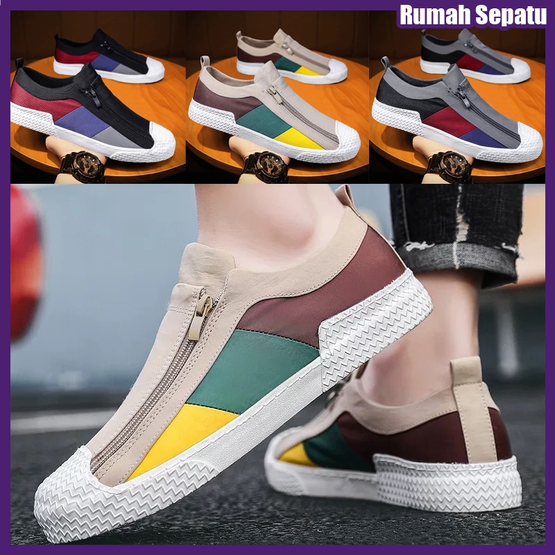 【COD】2024 Sepatu Kanvas Baru Sepatu Kanvas Kasual Sepatu Kanvas Trendi Sepatu Sneakers Sepatu Pria S