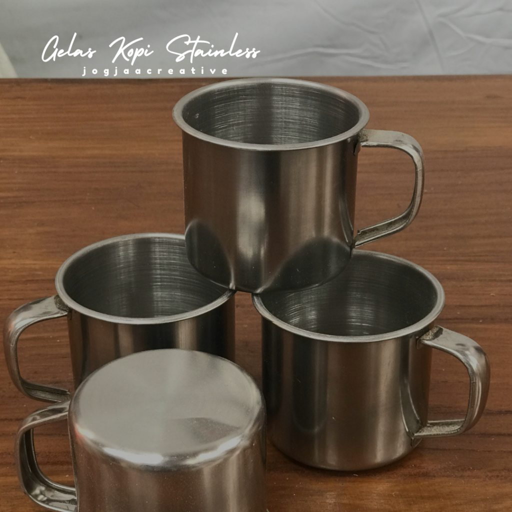 Gelas Kopi Mug Mini Stainless/Cangkir Gelas Enamel/Gelas Mini Stainless/Gelas Teh Stainless/Mug Stai