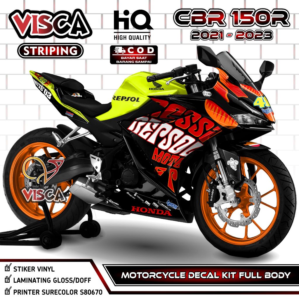 Decal CBR 150R 2021 - Stiker CBR 150R 2021 - Dekal CBR 150R 2021 Full Body - Striping CBR 150R 2021 