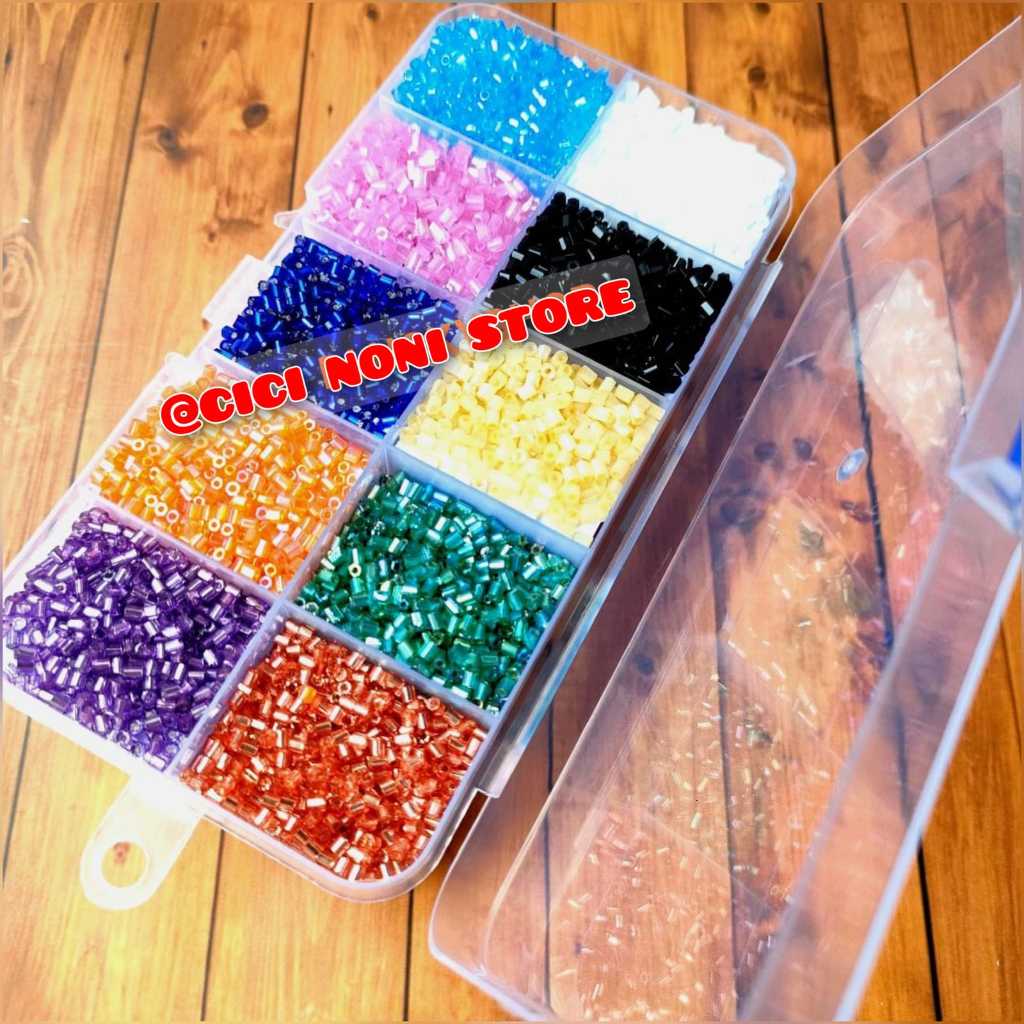 payet jahit bambu patah jepang manik mute mutiara aneka warna warni mewah per box murah