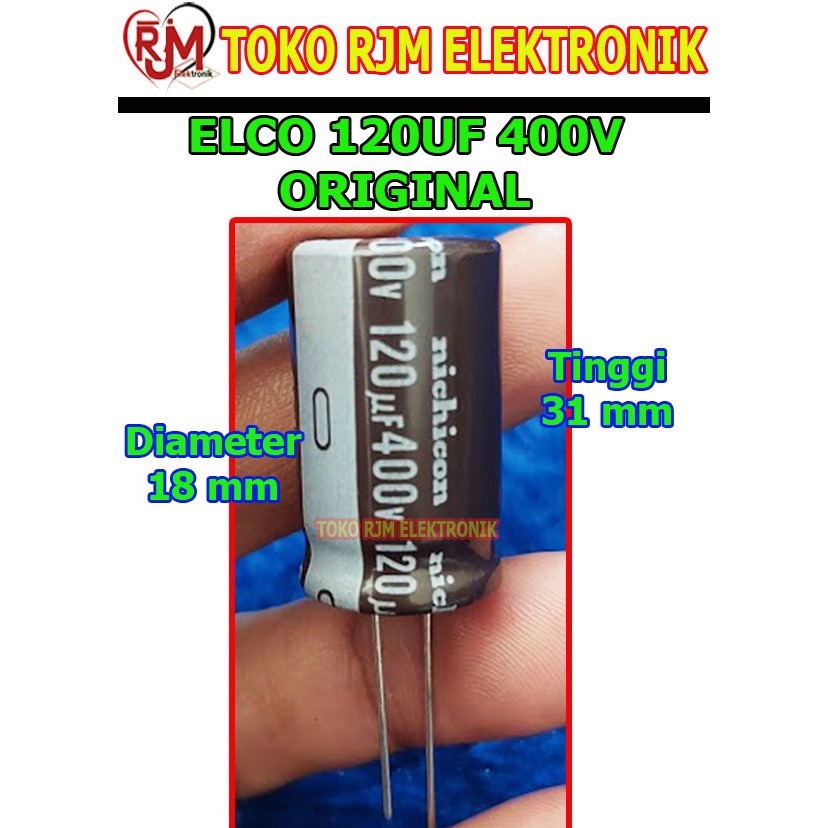 elco 120uf 400v original termurah