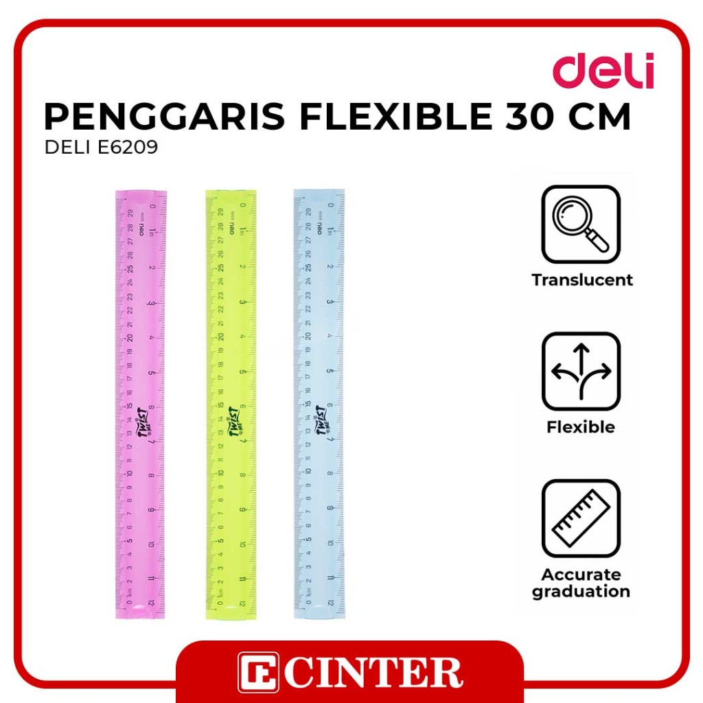 

DELI - PENGGARIS / RULER ELASTIS & FLEKSIBEL 30 CM E6209