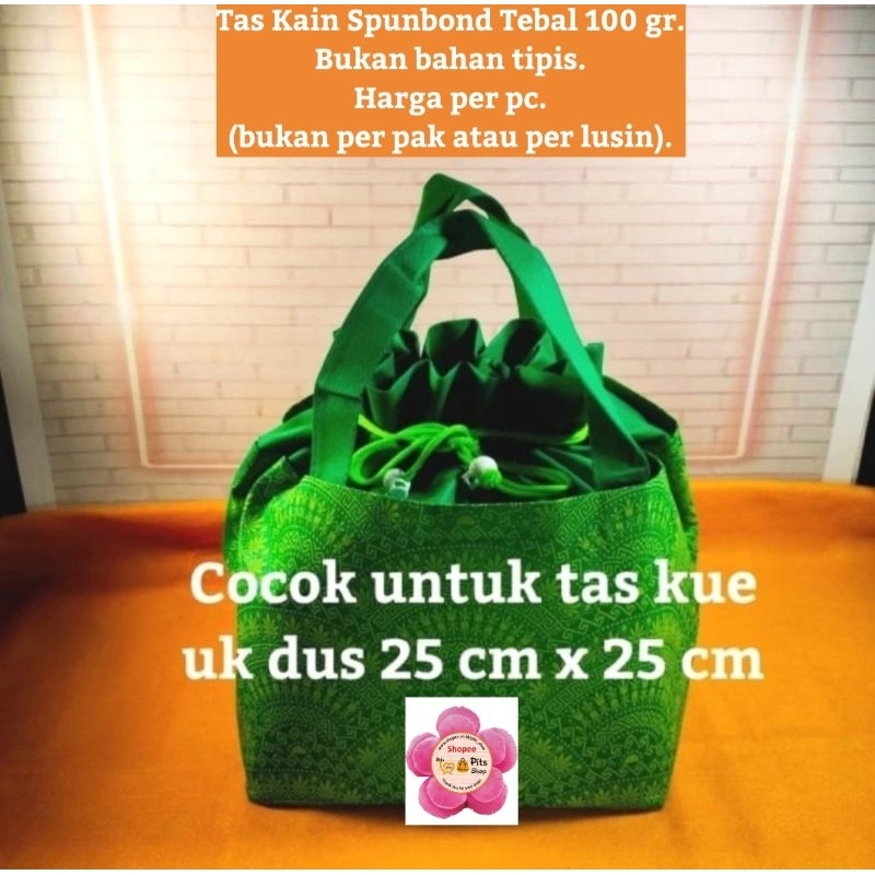 

Tas Kantong Kain Bingkisan Souvenir Gift Bag Batik Kipas Besar Hijau