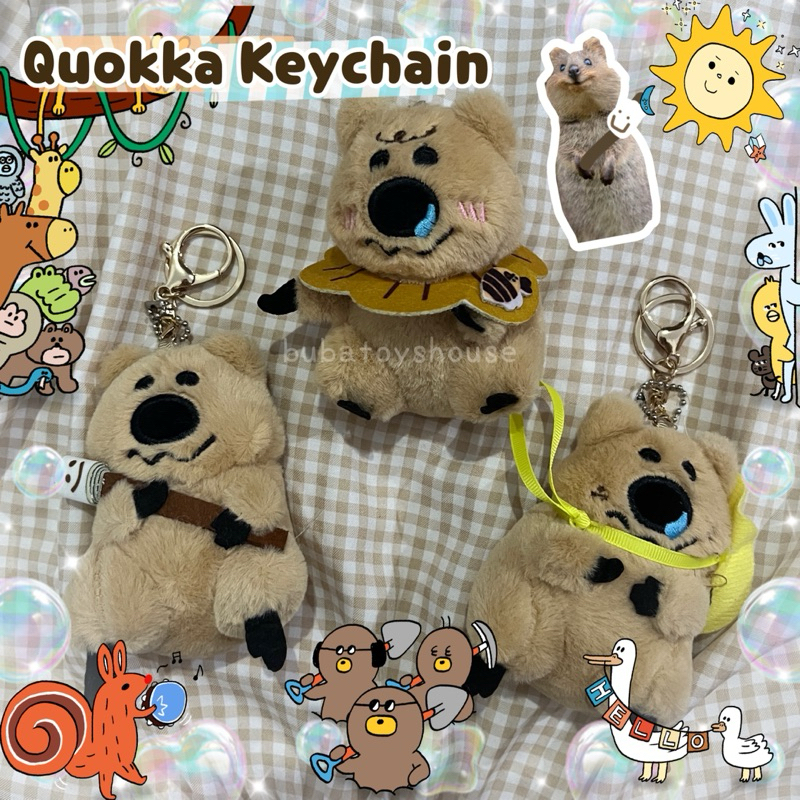 Gantungan Kunci Boneka Quokka Bagcharm Keychain Stuffed Animal Plush Binatang