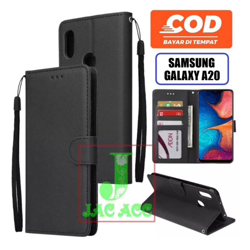 FLIP CASE HP PREMIUM UNTUK HP SAMSUNG GALAXY A20 LEATHER FLIP CASE HP PREMIUM UNTUK SAMSUNG GALAXY A