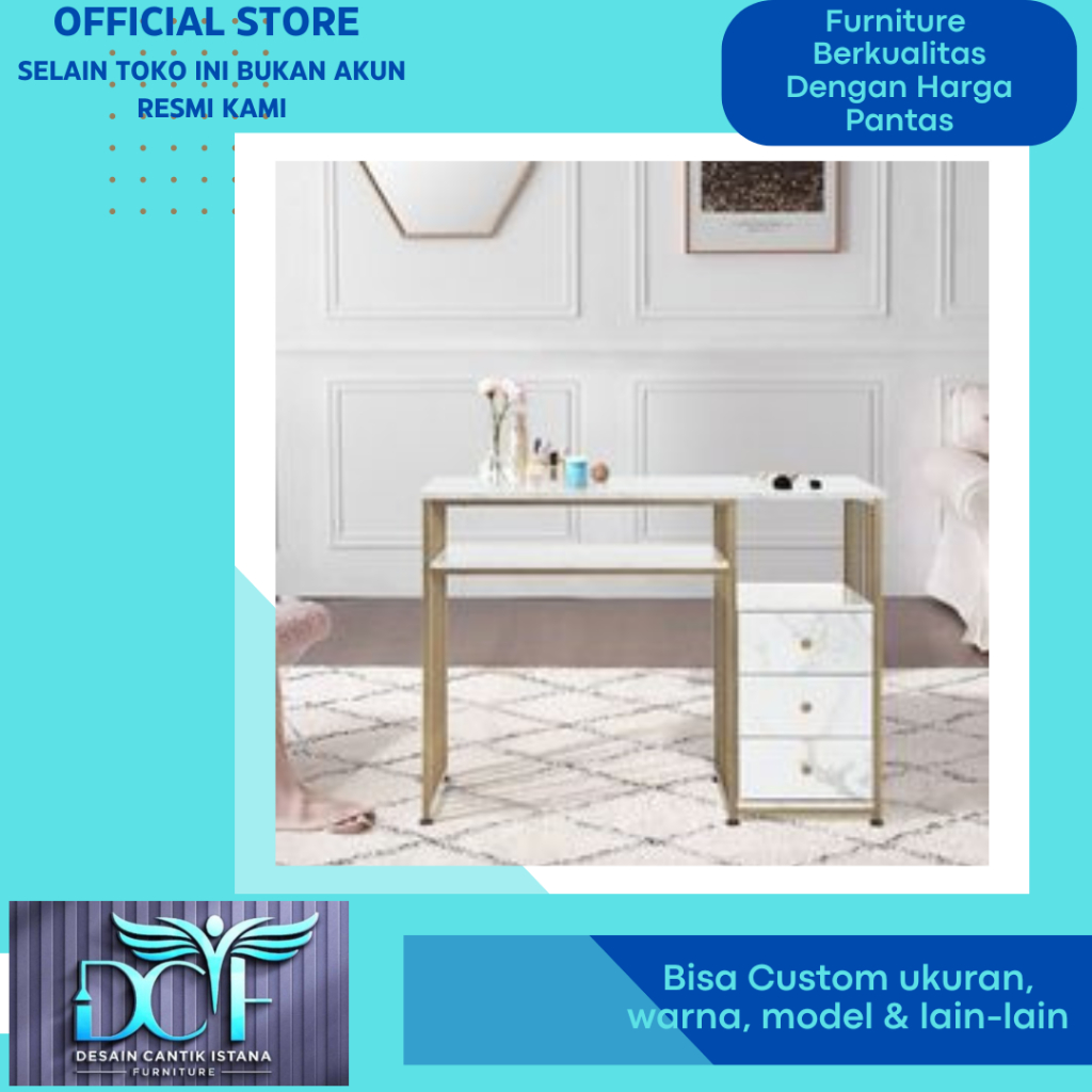 Meja Nail Art Salon Minimalis Industrial