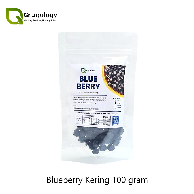 

Dried Blueberry / Blueberry Kering (100 gram) by Granology