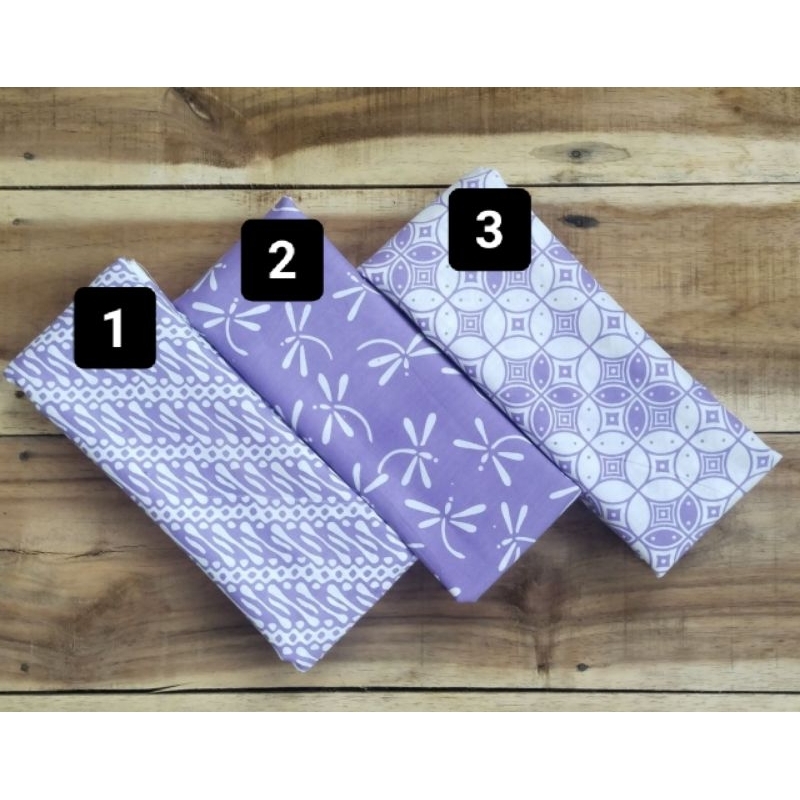 Kain Batik Motif Terbaru Warna Ungu Lilac Kain Katun