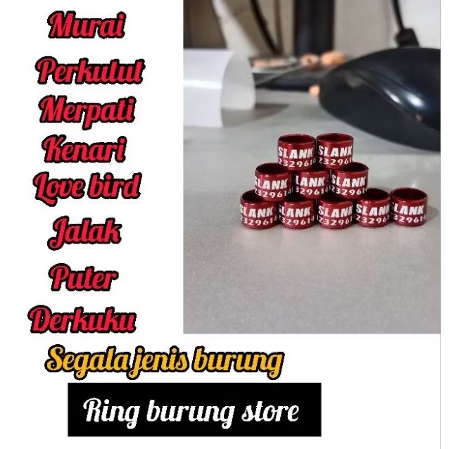ring kenari bisa pesan nama, gelangburung murai , ringburung merpati, ring burung, gelangburung lain