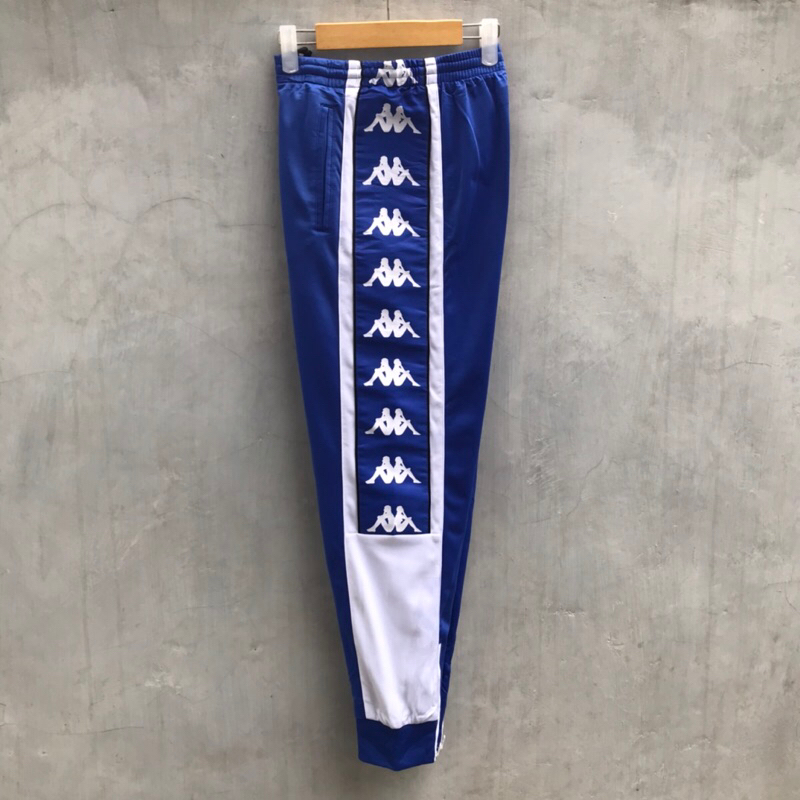 Celana Panjang by Kappa Taped Jogger Pants Blue/White Medium