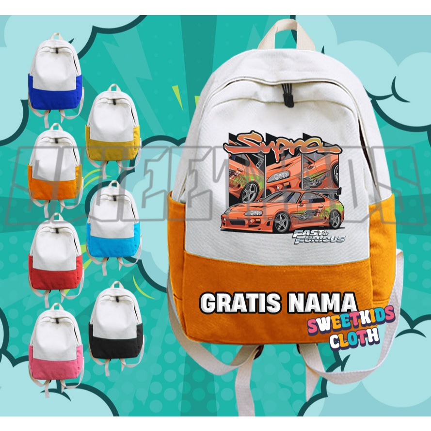 Tas Anak Fast And Furious Supra / Ransel Tas Sekolah Anak Fast And Furious Toyota Supra Gratis Nam