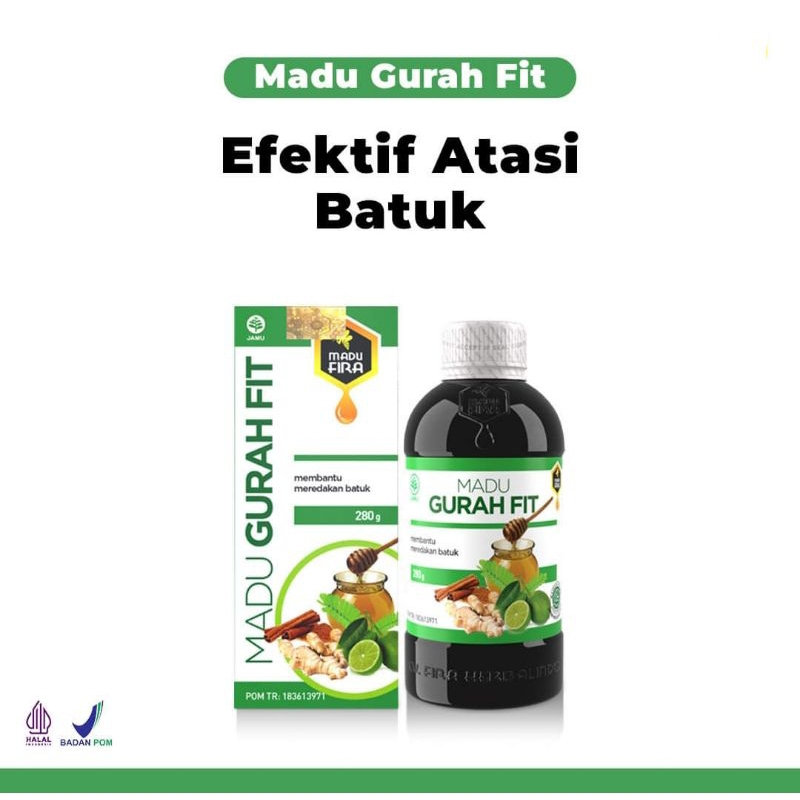 Madu Gurah Fit 280gr Obat Herbal Batuk Berdahak Asma Sesak Napas