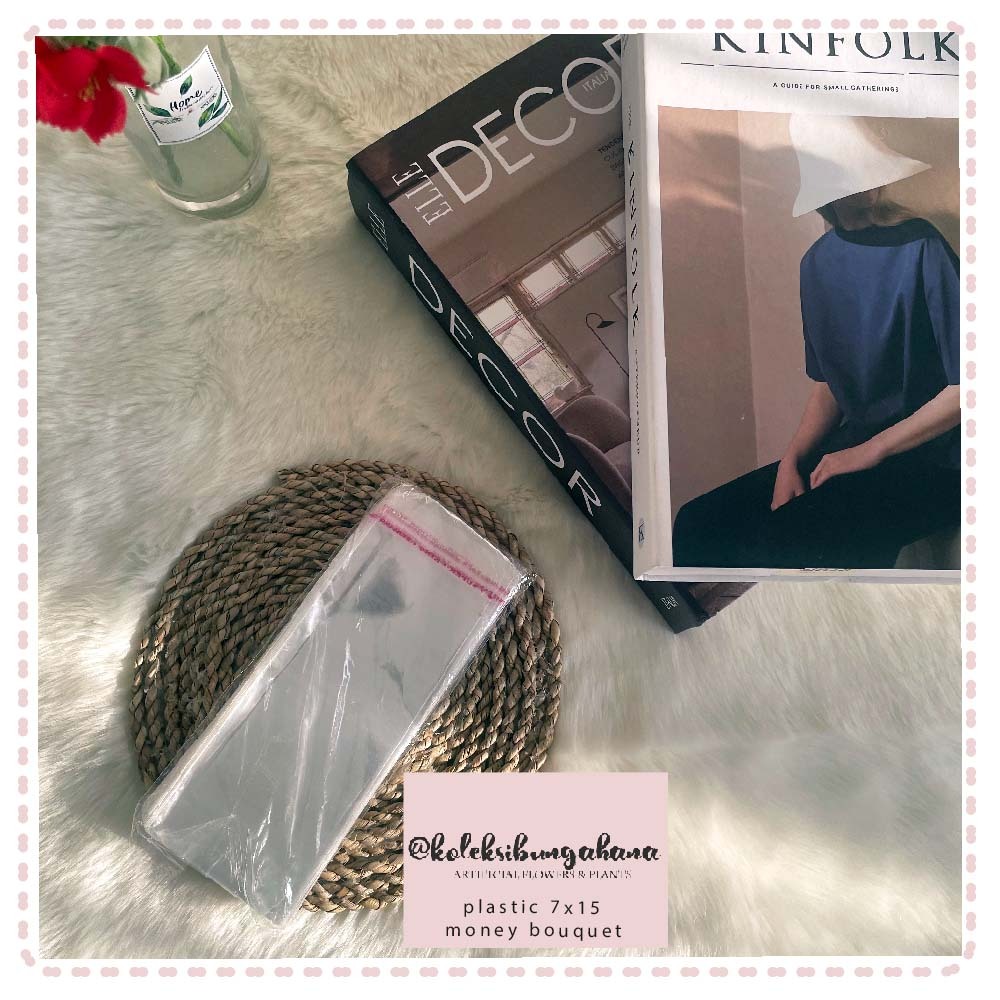 

plastik opp uang money bouquet buket bungkus uang