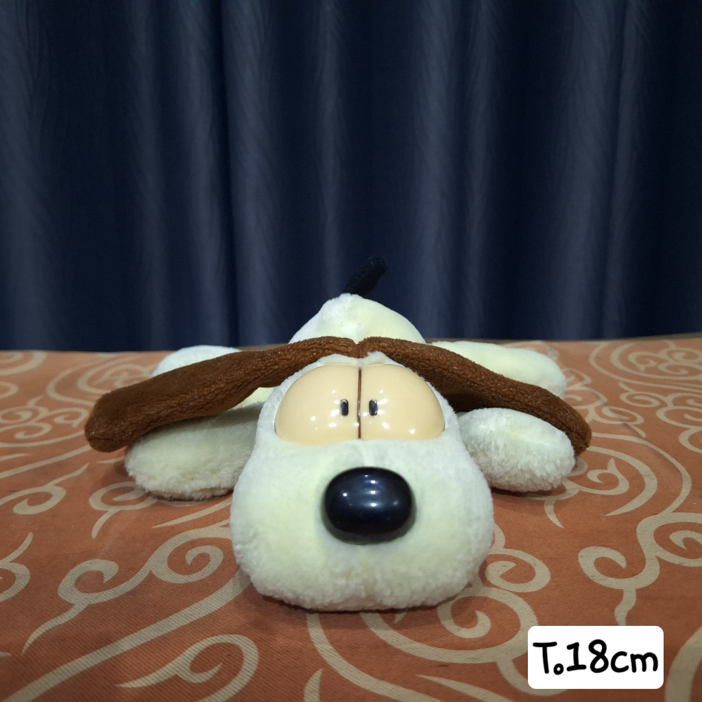 Boneka Guguk Anjing Odie Teman Garfield Kecil Original Brand Pudar Cantik Lucu