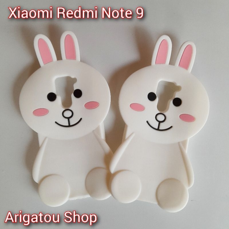 Xiaomi Redmi Note 9 Case Softcase Boneka 3D Karakter Kelinci Rabbit