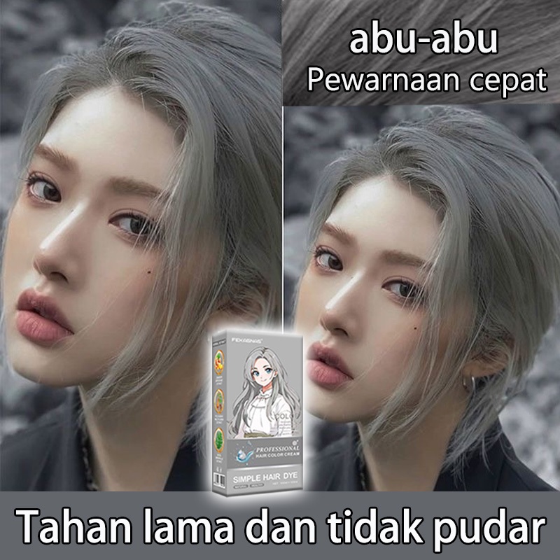 【Barang terlaris】FEKAGNAS cat rambut ash grey*200ml Tanaman murni,Ciptakan gaya rambut modis dengan 