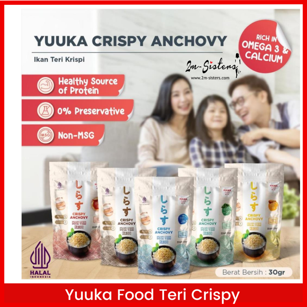 

Yuuka Food Teri Crispy 30gr / Cemilan Pendamping MPASI Anak Non-MSG dan Bahan Pengawet