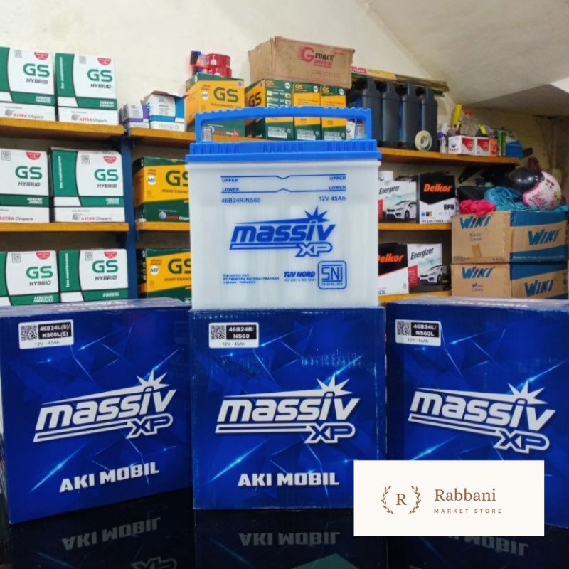 Aki Mobil Massiv XP NS60 | NS60L | NS60L (S) Aki Mobil Basah Sudah Dilengkapi Indikator Batrey Healt