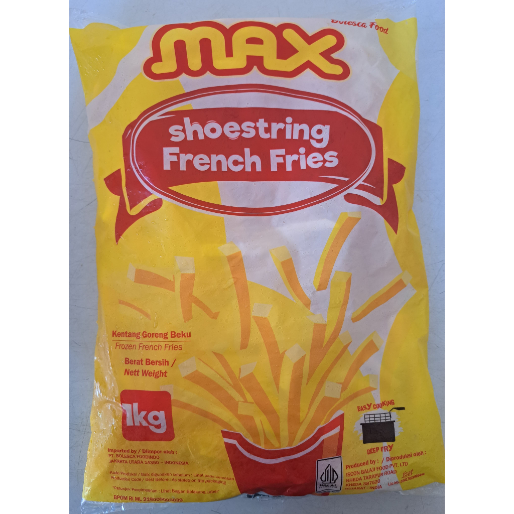 

Max French Fries Shoestring Kentang Beku 1 kg