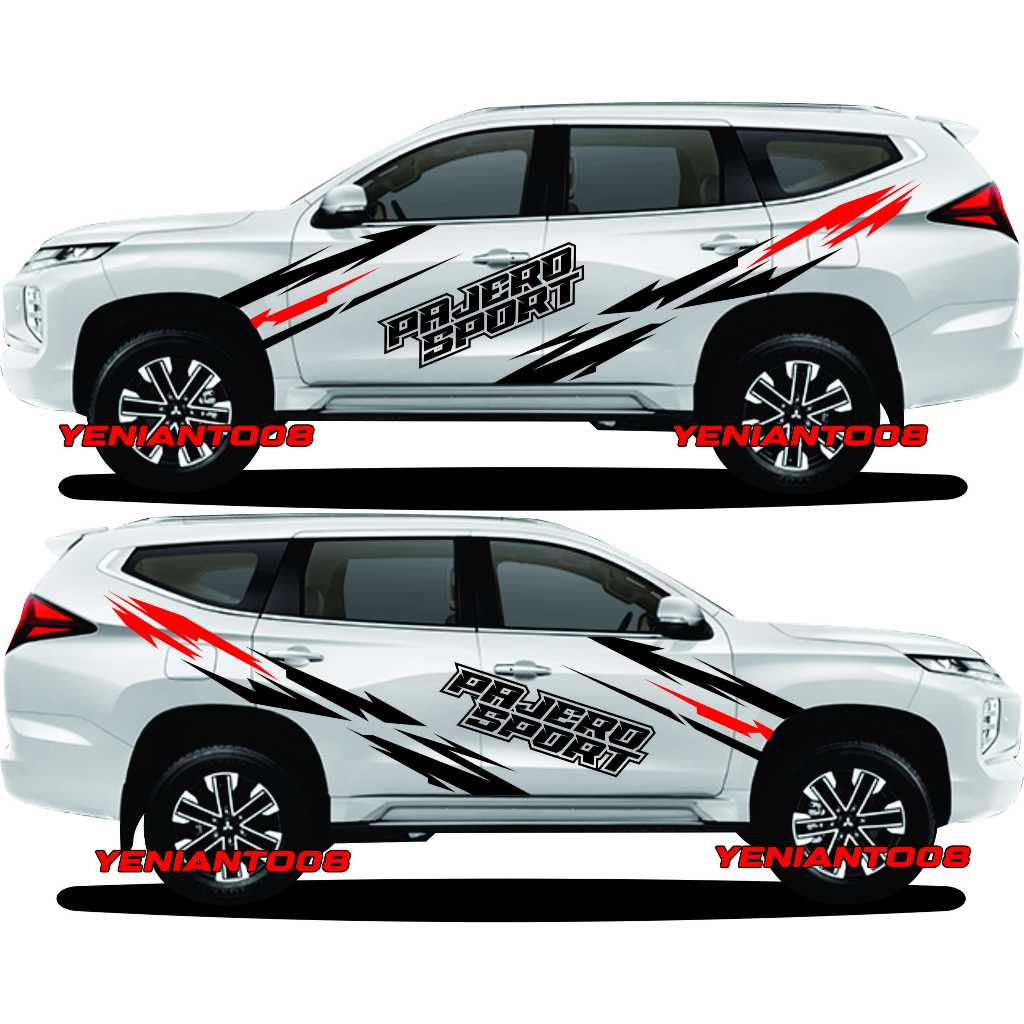 sticker pajero sport sticker mobil stiker mobil pajero STICKER MOBIL MITSUBISHI PAJERO SPORT STIKER 