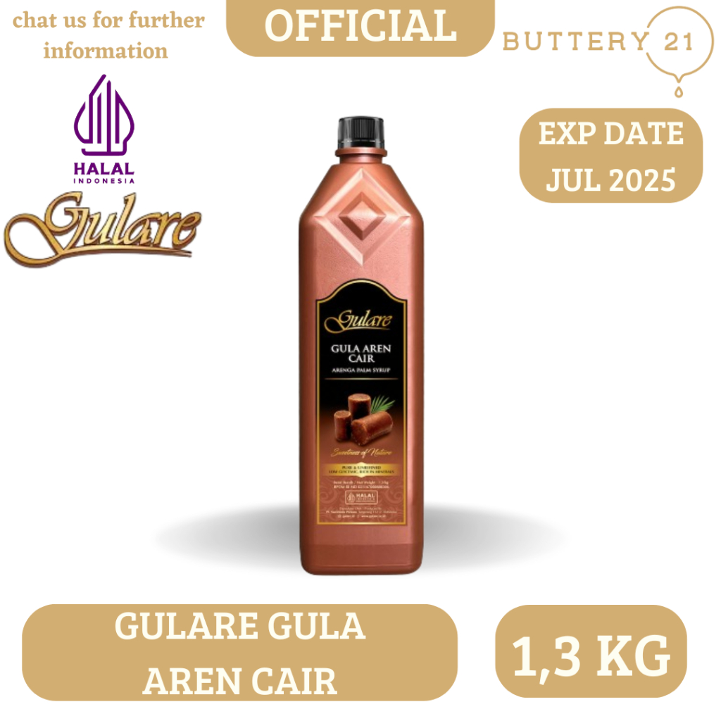 

GULARE PALM SUGAR SYRUP 1.3 KG/GULA AREN CAIR/ARENGA PALM SYRUP