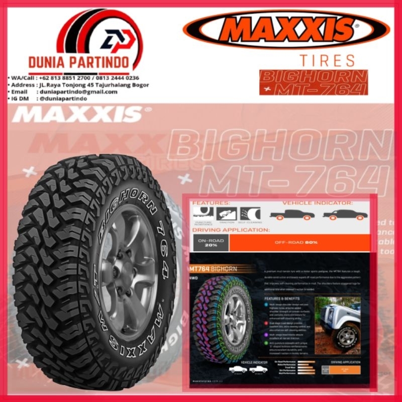 Maxxis Boghorn MT764 265/60 R18 ban mobil