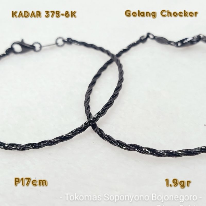 GELANG CHOCKER HITAM KADAR 375-8K