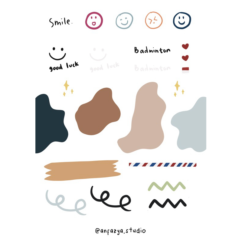 

Sticker Journaling Stiket Jurnaling Ornamen Estetik -Anfazya Studio