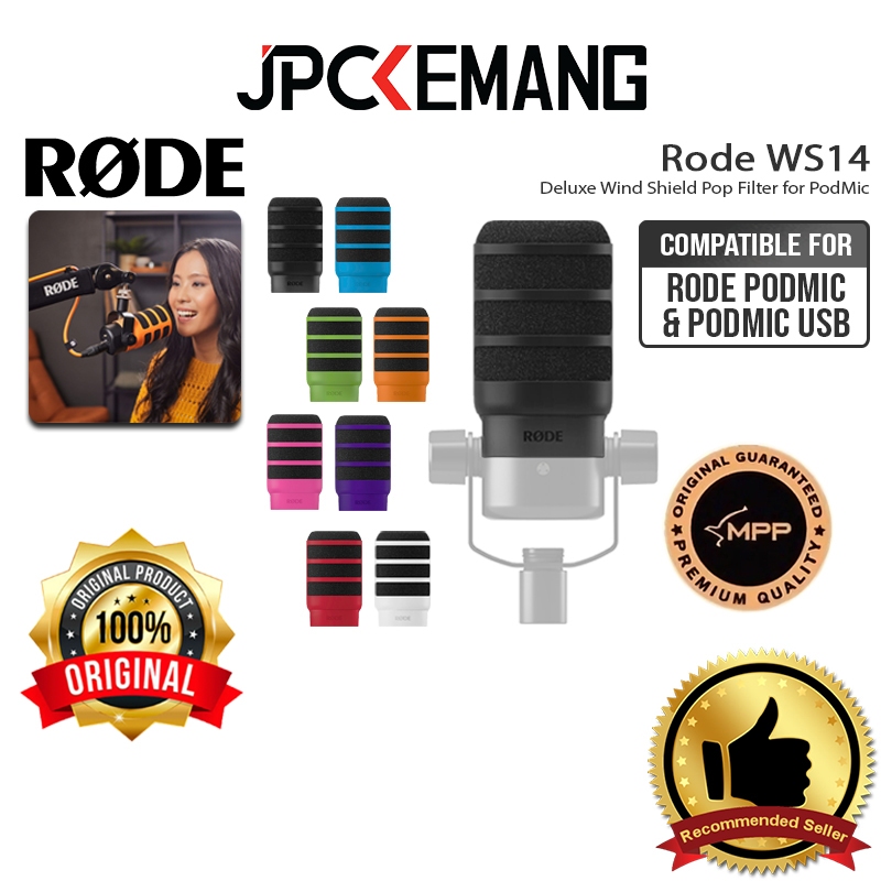 Rode WS14 Deluxe Wind Shield Pop Filter for Rode PodMic / Podmic USB Rode WS-14 Original