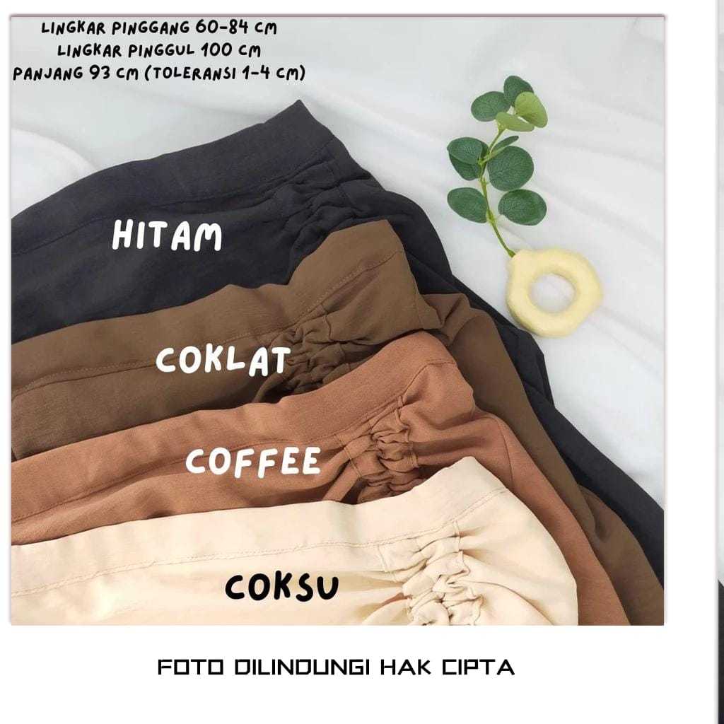 SKIRT CREPE • ROK TALI SERUT BAHAN CREPE TAMARA TWINKLE KOREA KEKINIAN WANITA BARU