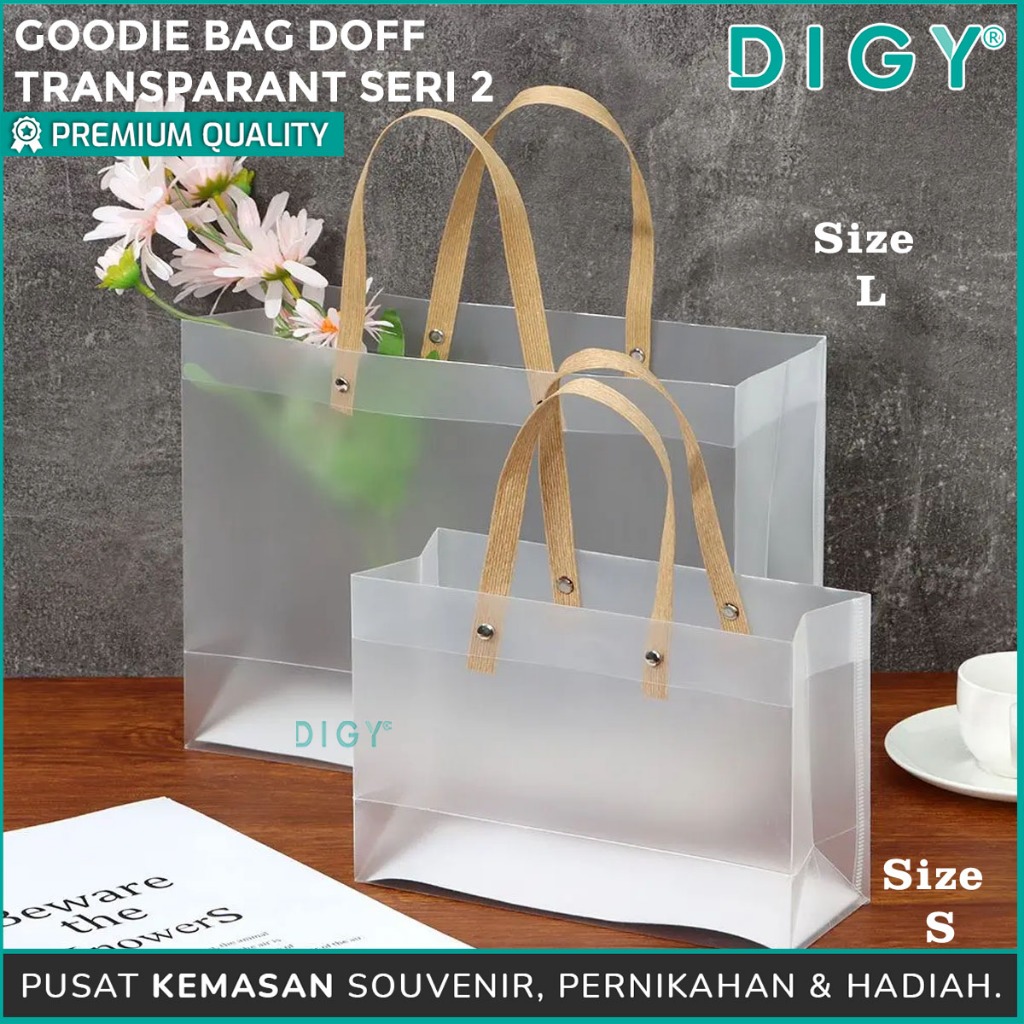 

Goodie bag doff transparant Hampers Tote Bag Gift Premium Kantong Doff Souvenir / Paper Bag Doff / Kantong Hampers / Gift Bag