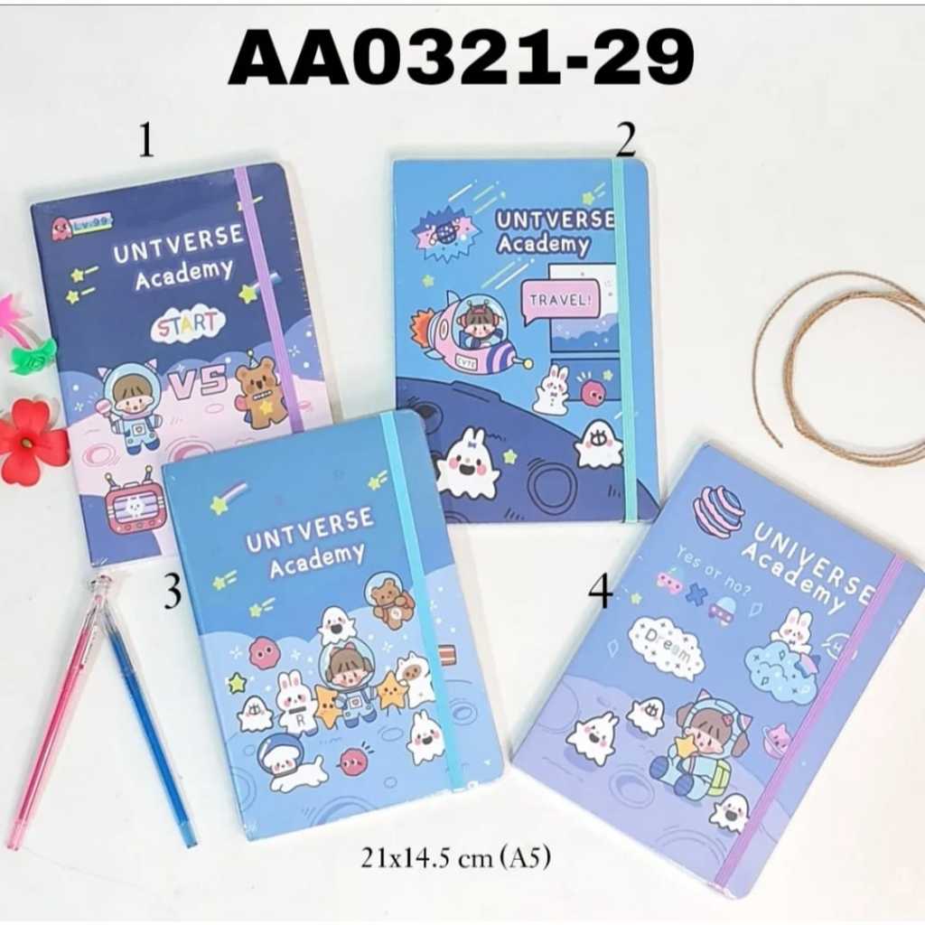 

V2_Notebook Ring Book Buku Spiral Catatan - Buku Notes Notebook A5 Motif Fancy