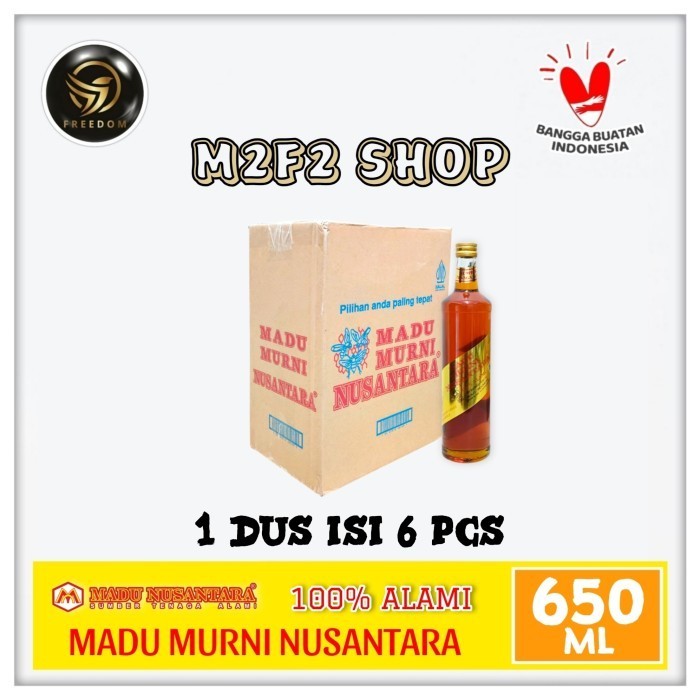 

Madu Murni Nusantara Asli Dan Alami Rasa Original Botol Kaca | Beling - 650 ml (Kemasan Karton)