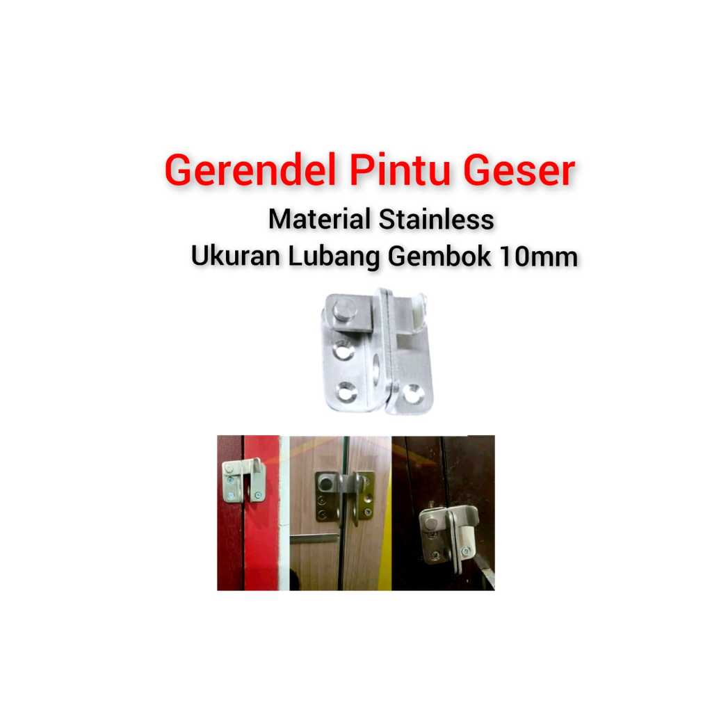 Grendel Selot Stainless Pintu Geser Overval Gembok Gerendel Kunci Dorong Overpal Slot Stenlis