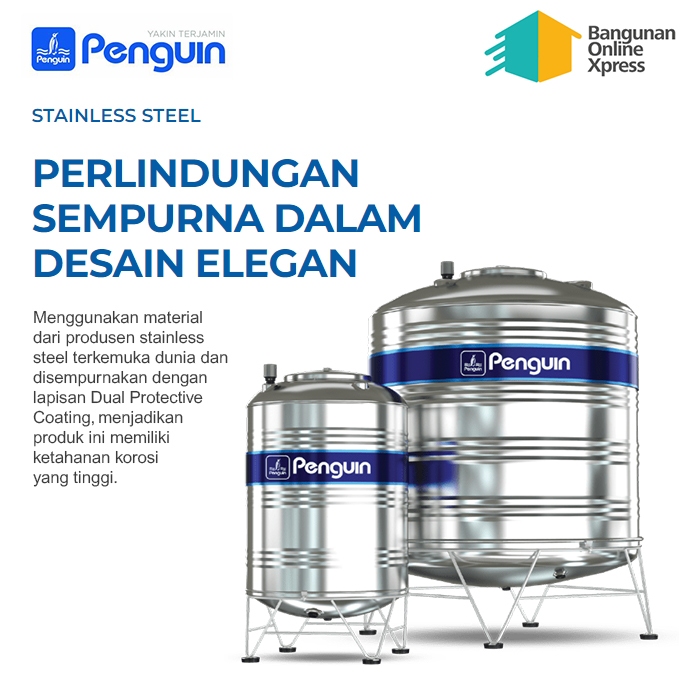 TANGKI AIR / TOREN / TANDON PENGUIN STAINLESS STEEL