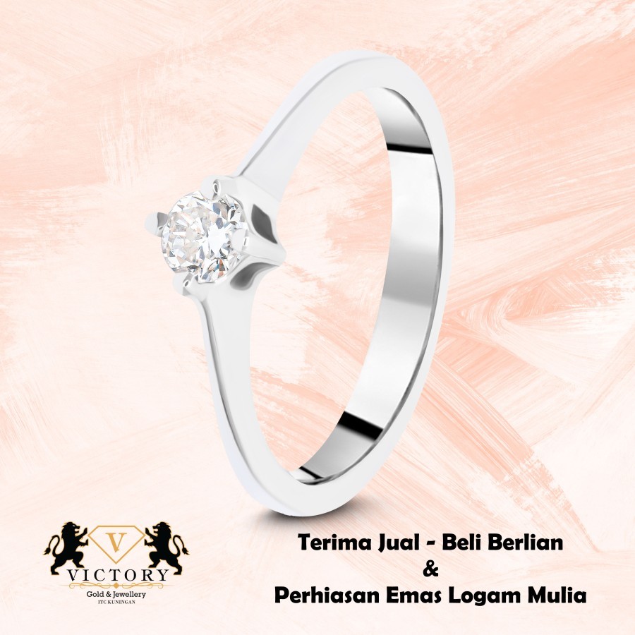 Cincin Berlian Wanita Solitaire VIC 975 - Semanggi Jewellery