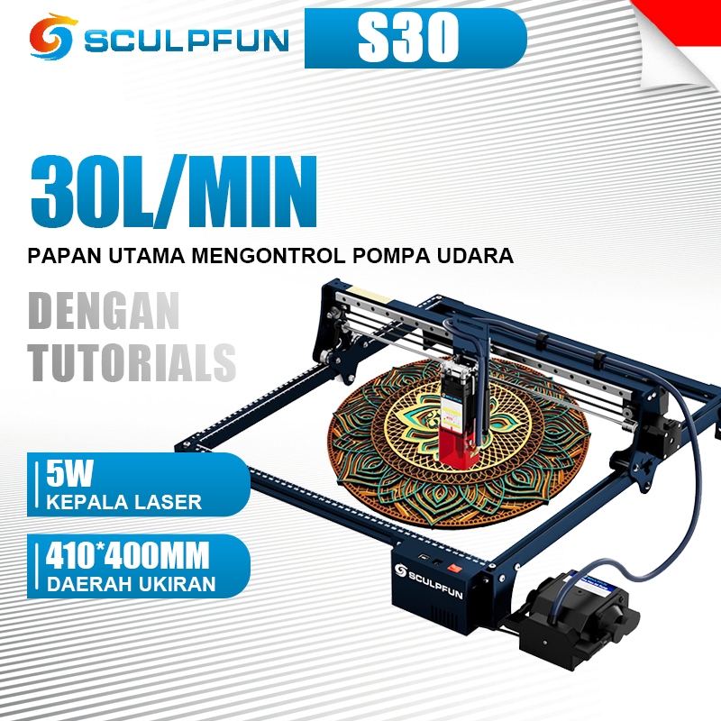SCULPFUN S30 Mesin laser cutting acrylic kayu DIY hadiah rumah Laser Engraving Machine