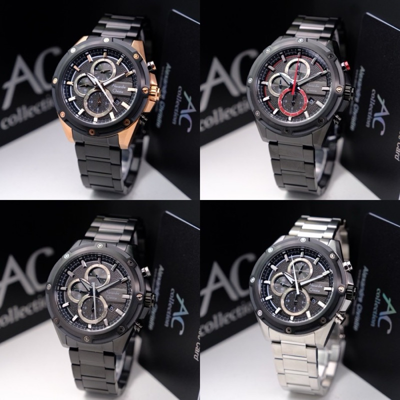 JAM TANGAN PRIA ALEXANDRE CHRISTIE AC 6605 / AC6605 RANTAI ORIGINAL
