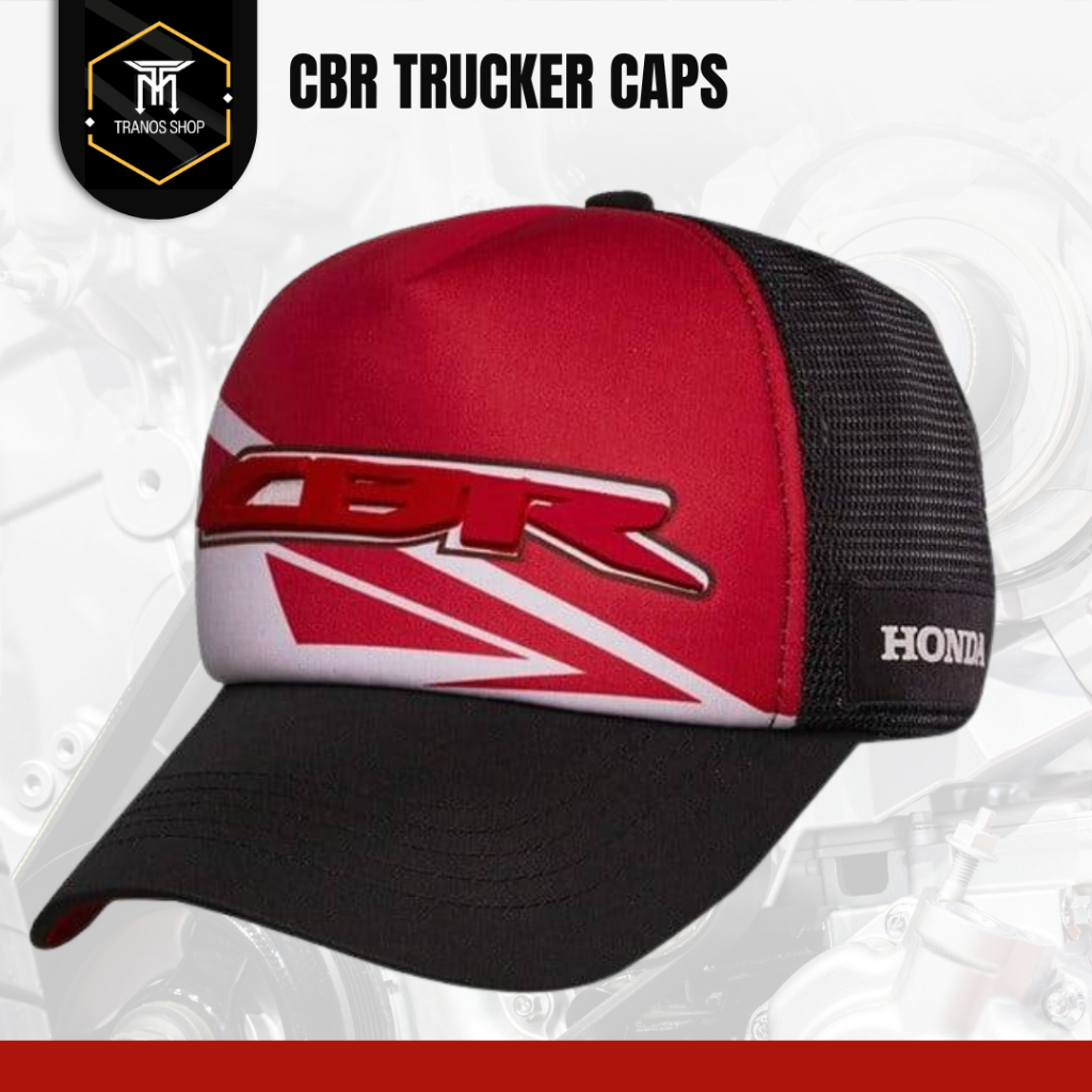 CBR TRUCKER CAPS/ TOPI CBR/ ORIGINAL HONDA/ TOPI HITAM