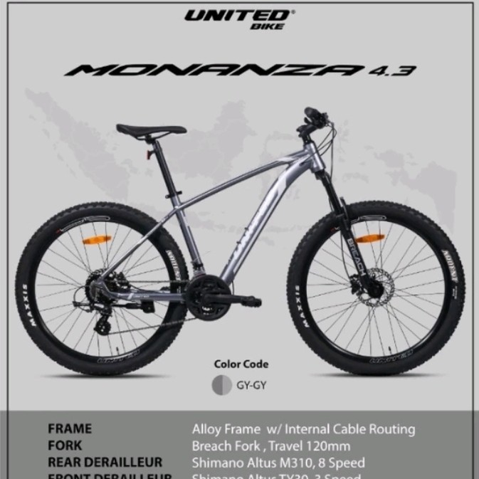 Sepeda Gunung MTB 27.5 United Monanza 4.30